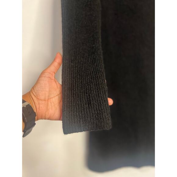 Fairy Core Witchy Goth Wool Black Dress M - Picture 9 of 10